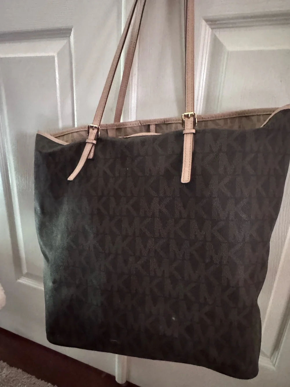 Michael Kors Brown Large Logo Tote
